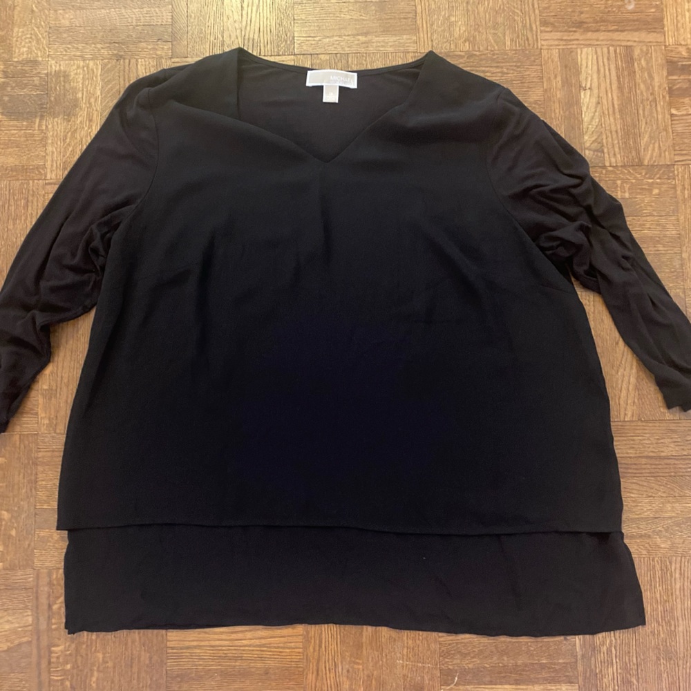 Mixed media blouse